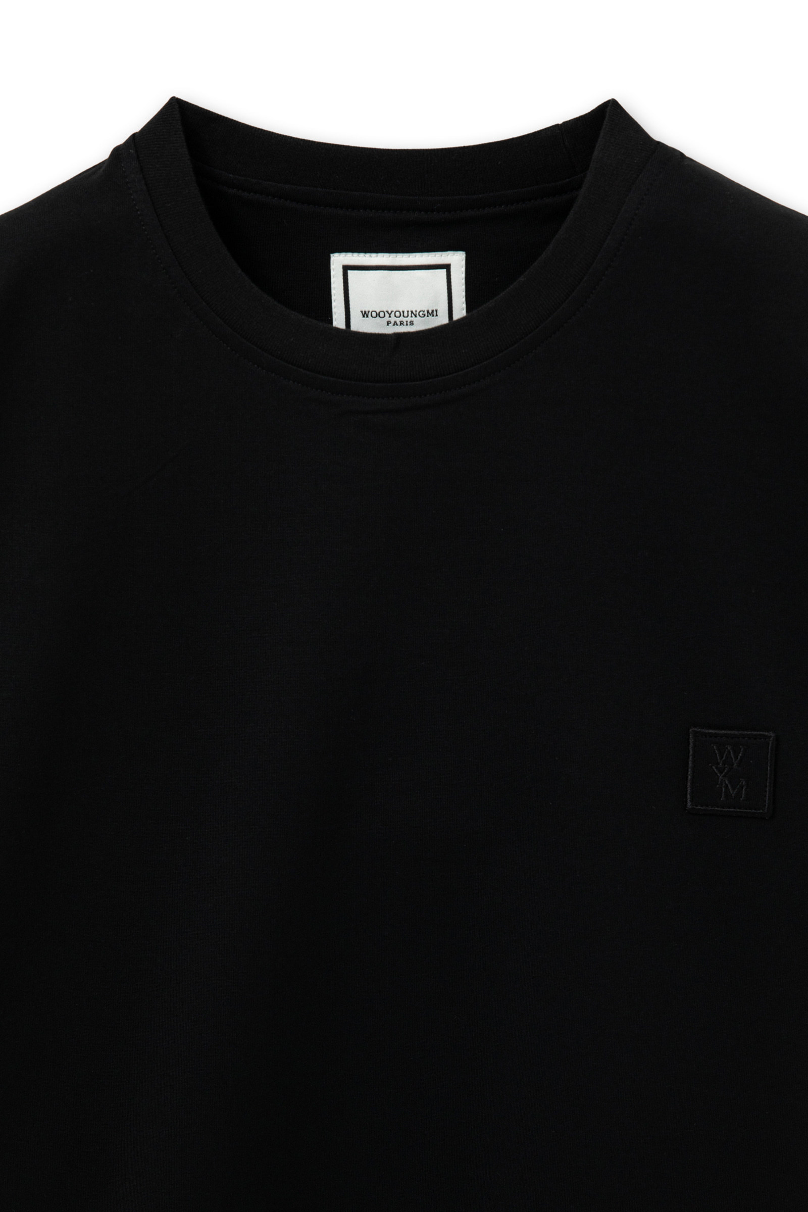 Wooyoungmi Black Cotton Overfit T-shirt In Black