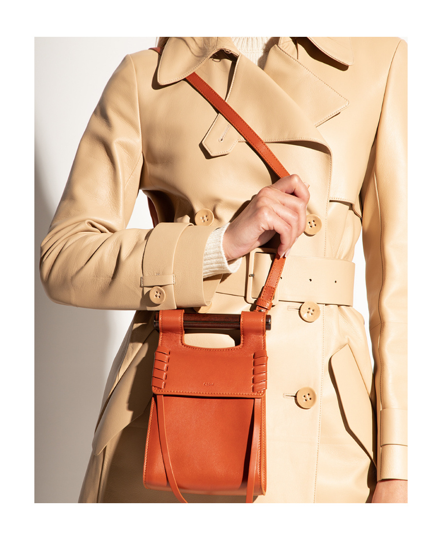 CHLOÉ MAGDA LEATHER PHONE POUCH