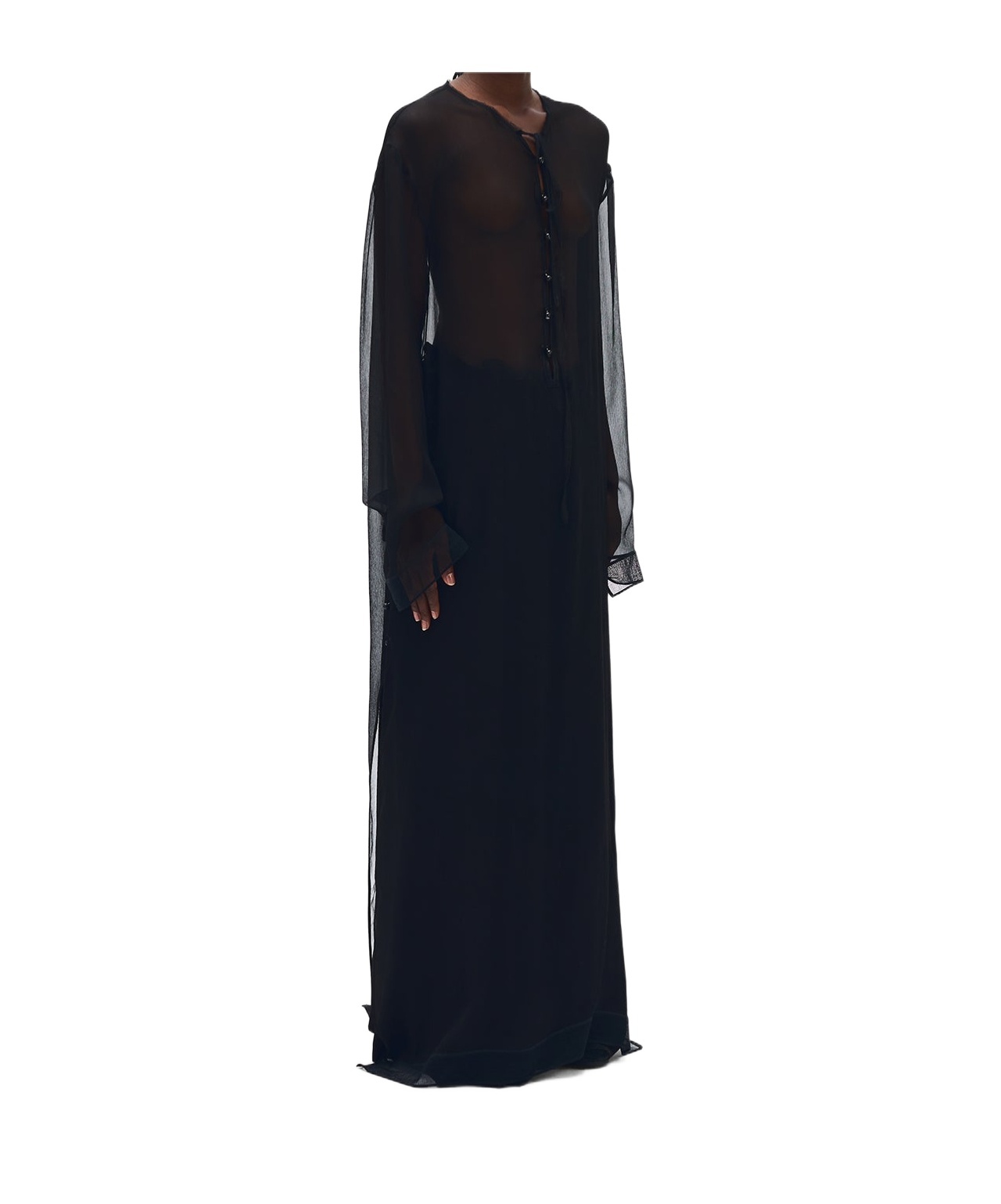 Ann Demeulemeester Long Sleeve Dress In Black