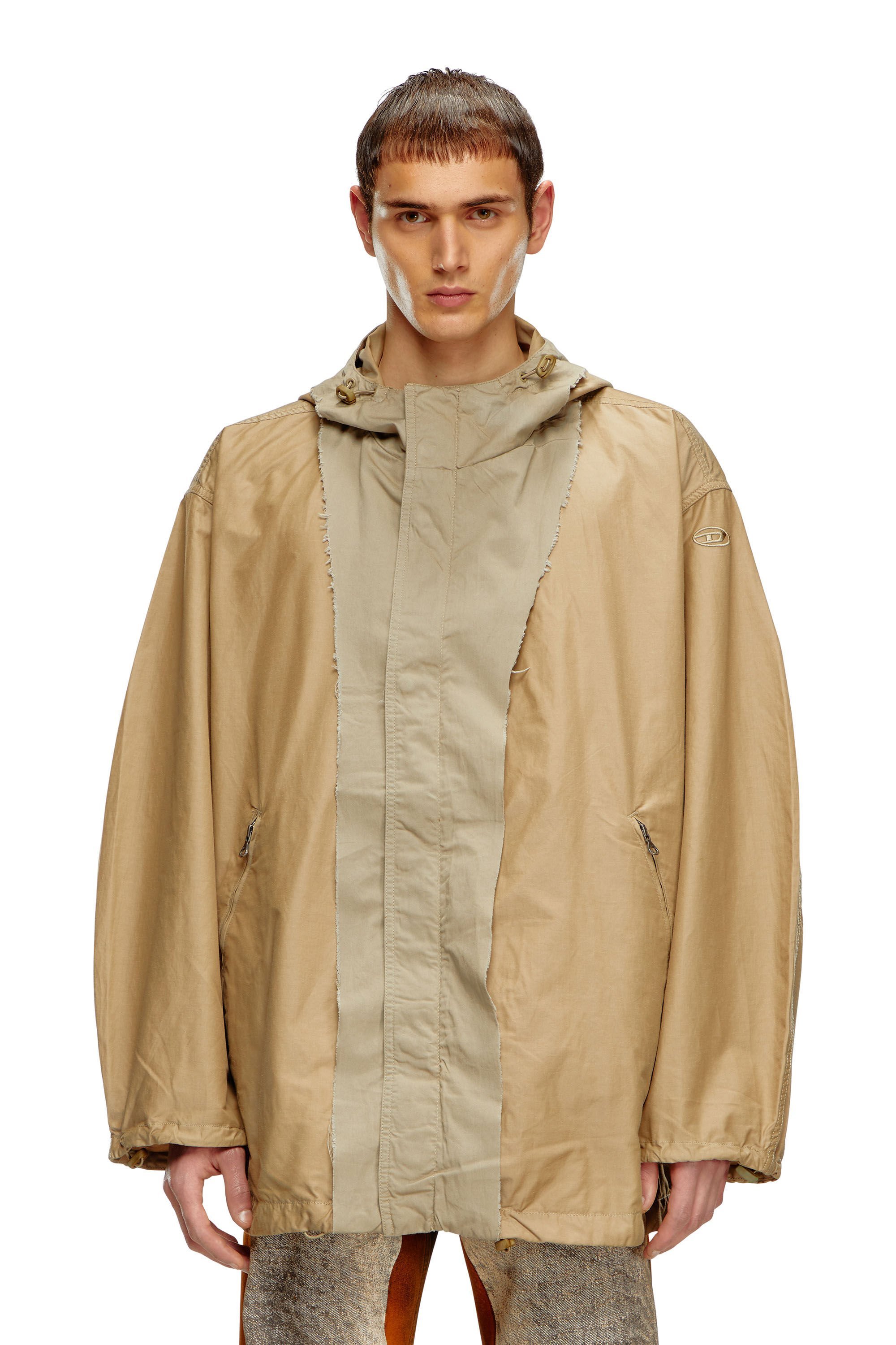 Diesel J-mckell Logo-embroidered Jacket In Nude