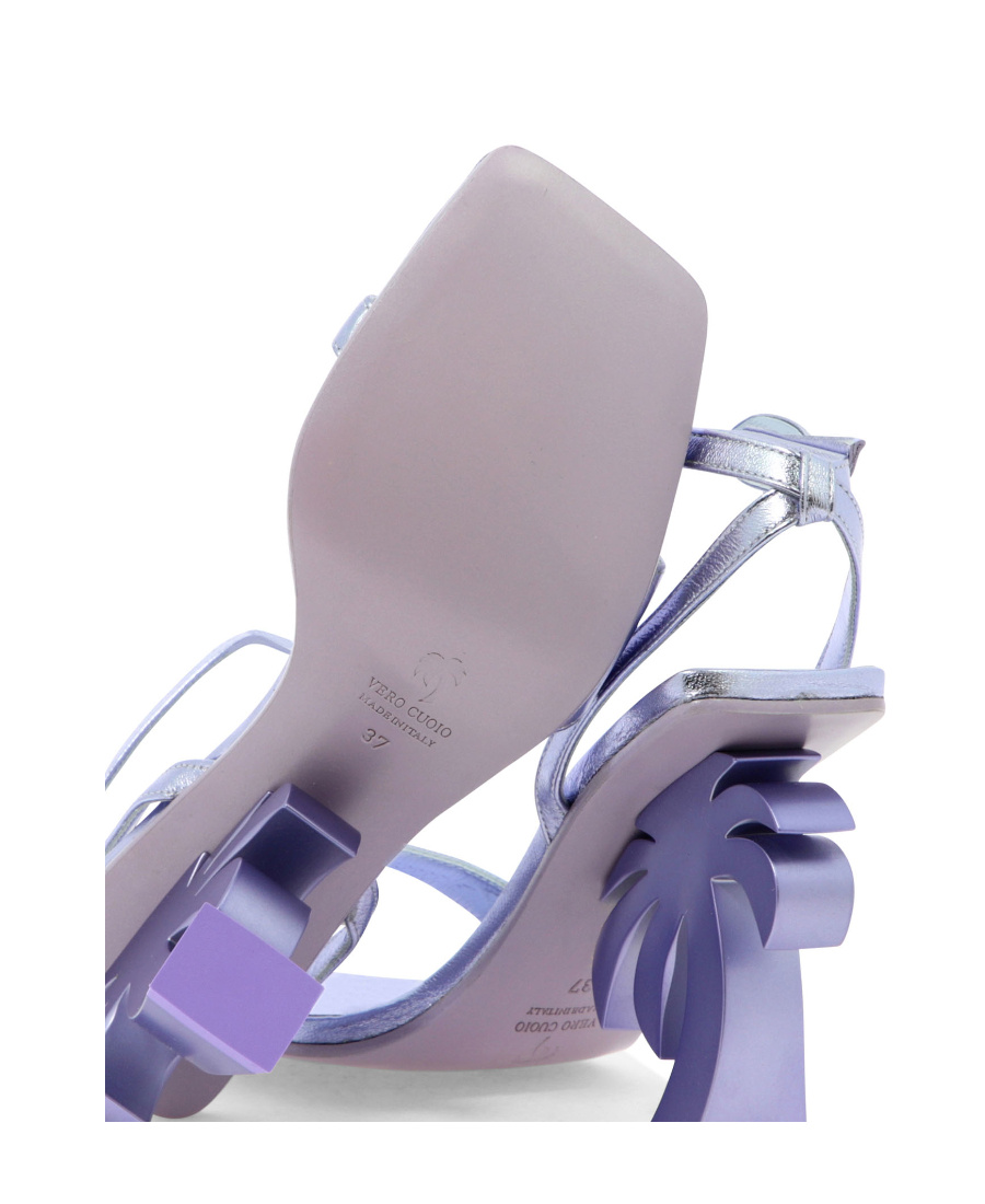 Palm Angels Palm Tree Sandals In Purple