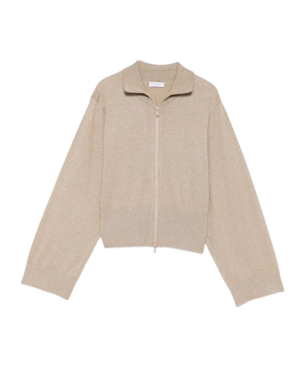 Brunello Cucinelli Zip-fastening Cardigan In Nude