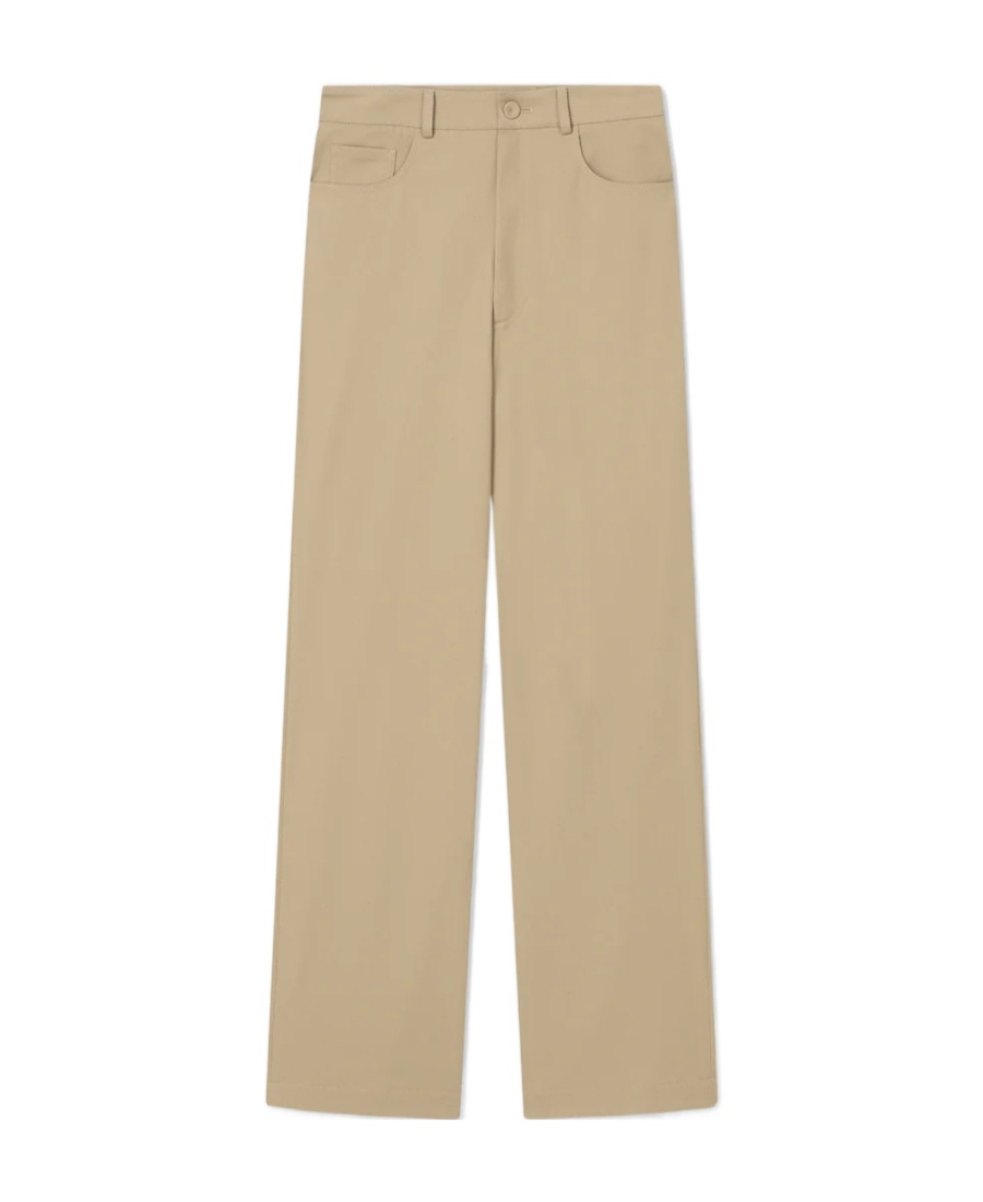 Nanushka Josine Twill Cotton Trousers In Nude