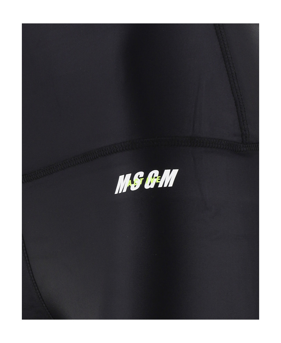 Msgm Logo-print Track Shorts In Black