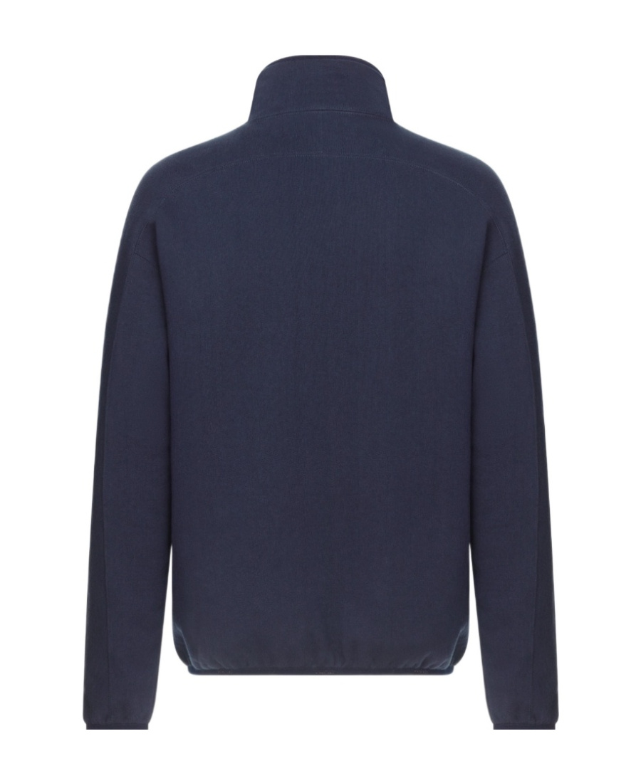 Dior Semi-zipper Vertical Collar Sweater In Blue