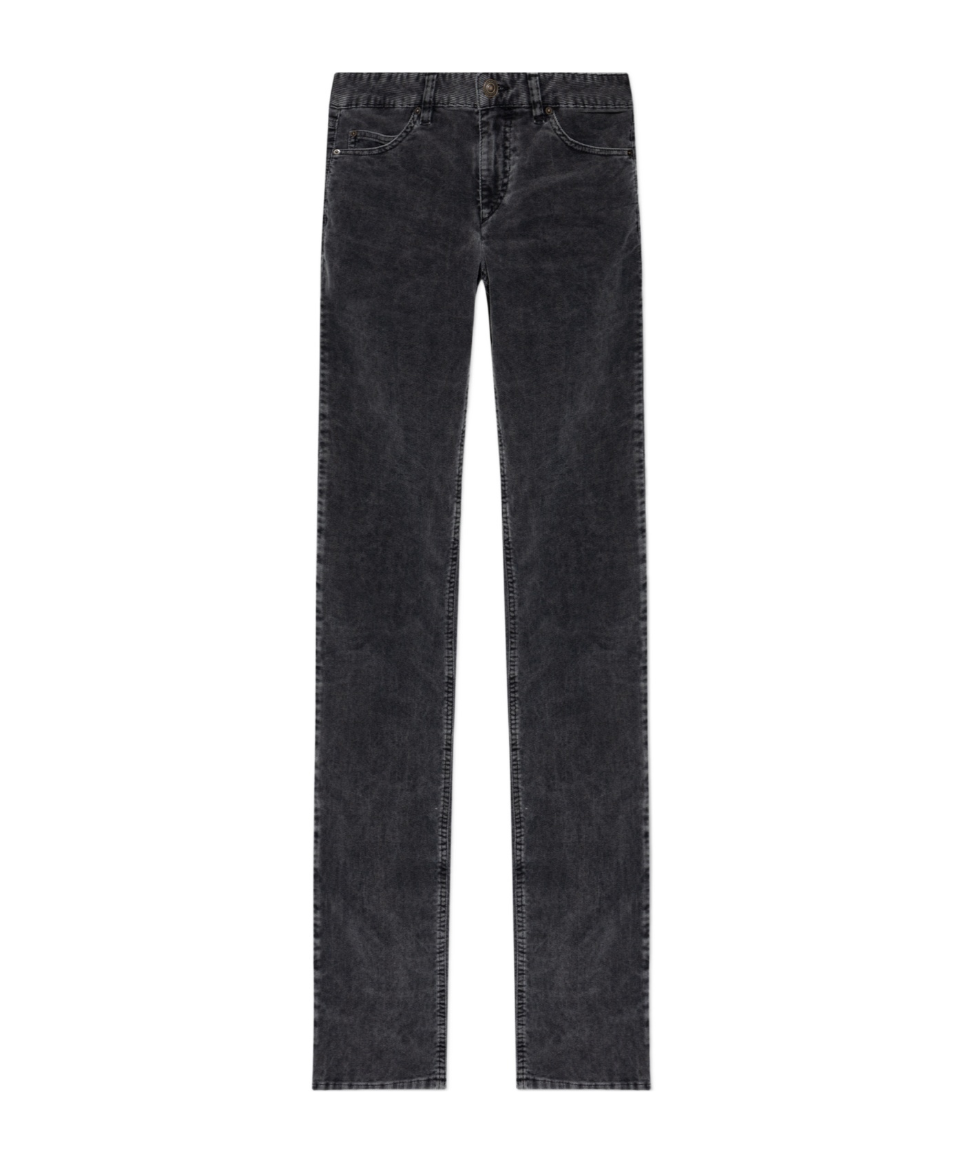 Isabel Marant Étoile Logo-patch Corduroy Trousers In Blue