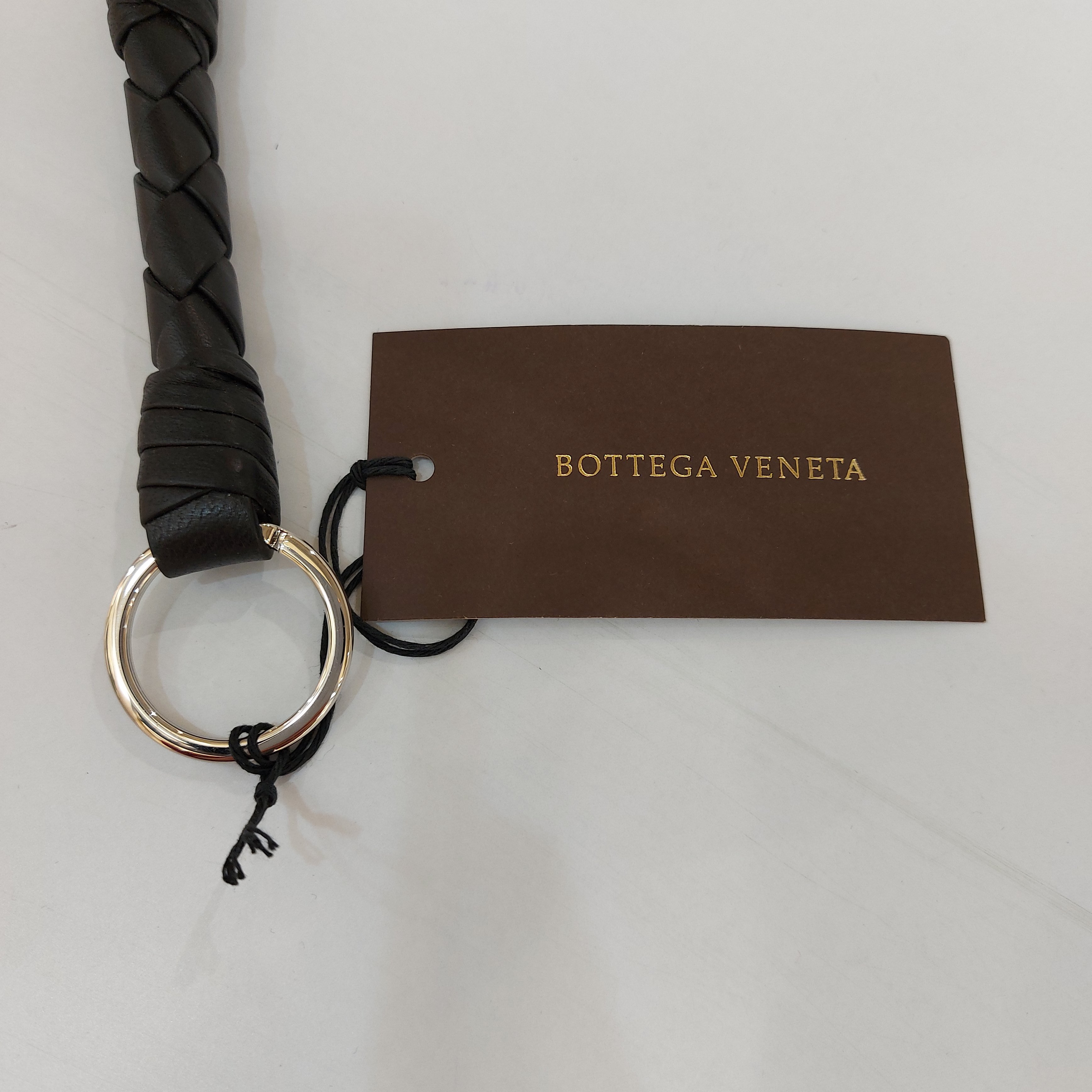 Bottega Veneta Weave A Key Chain In Black