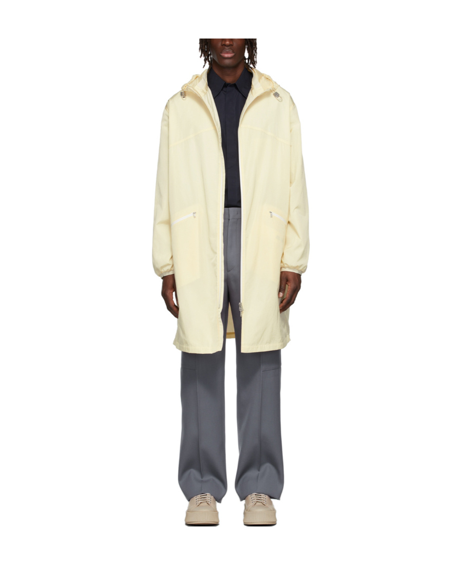 JIL SANDER HOOD ELASTIC DRAWCORD PARKA COAT 