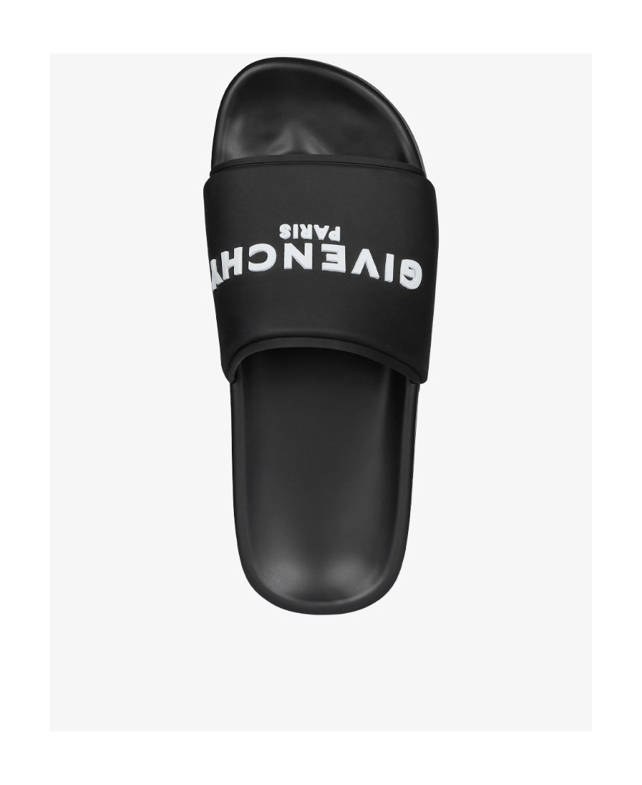 Givenchy Logo-embellished Flatform Slides In Black