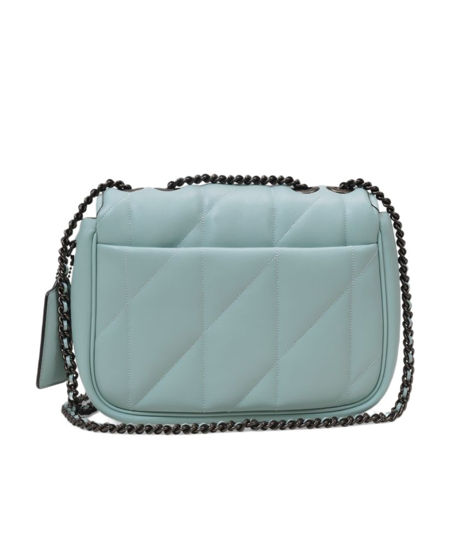 Coach Logo Chain Shoulder Bag In Blue