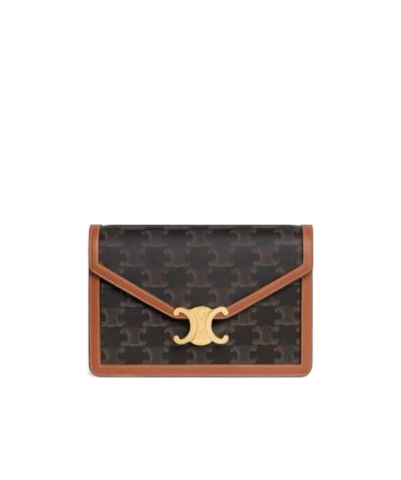 CELINE WALLET ON CHAIN MARGO IN TRIOMPHE CANVAS AND CALFSKIN