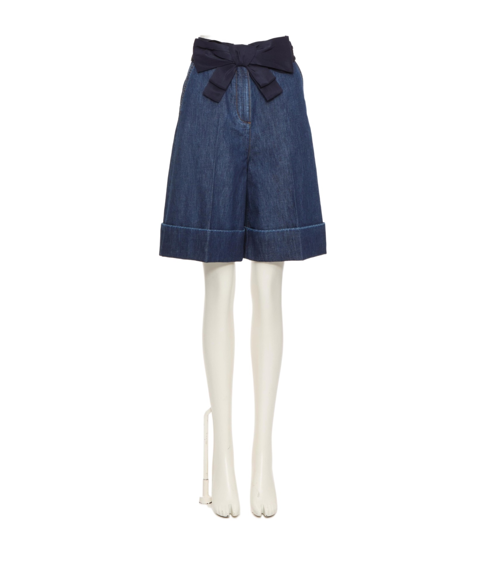 Valentino Bow Shorts In Blue