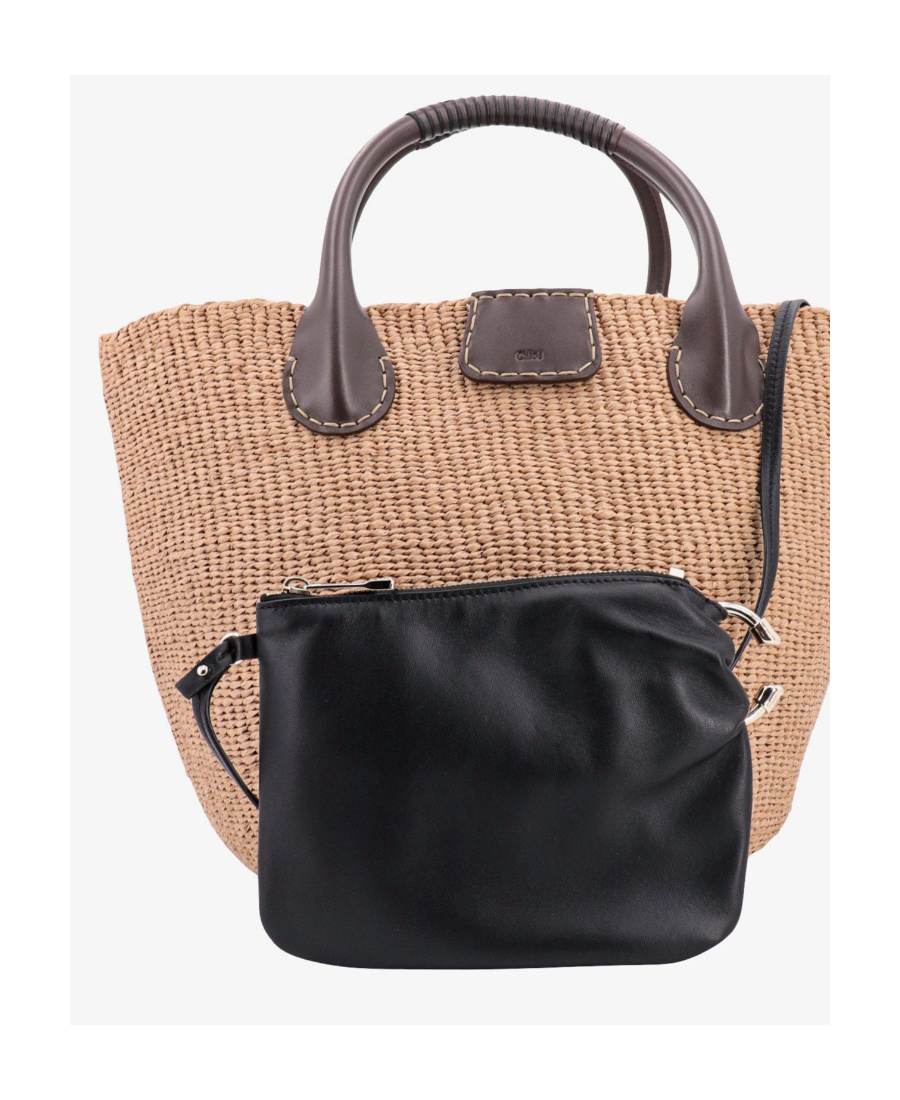 Chloé Logo Handbag In Nude