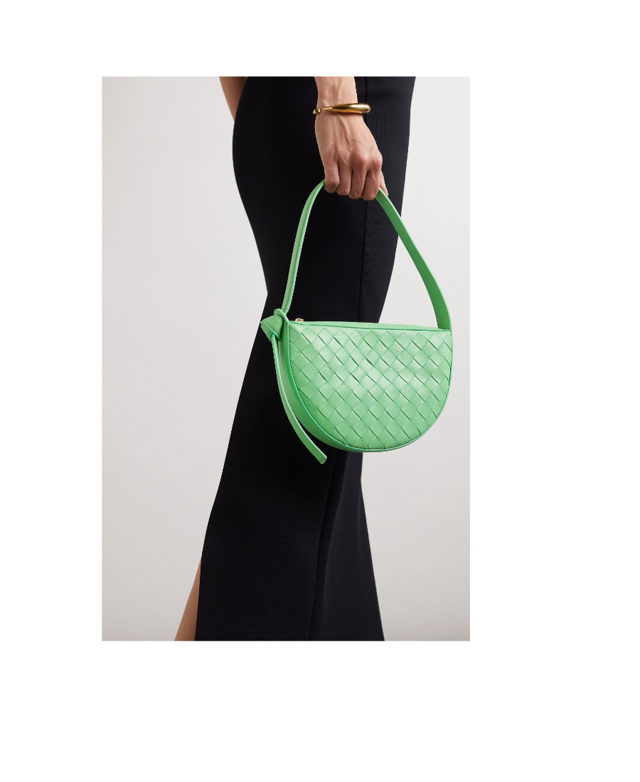 ショルダーバッグ・ポシェット BOTTEGA VENETA MINT GREEN LEATHER MINI SUNRISE SHOULDER BAG Bottega Veneta: Green Mini Sunrise Bag | SSENSE