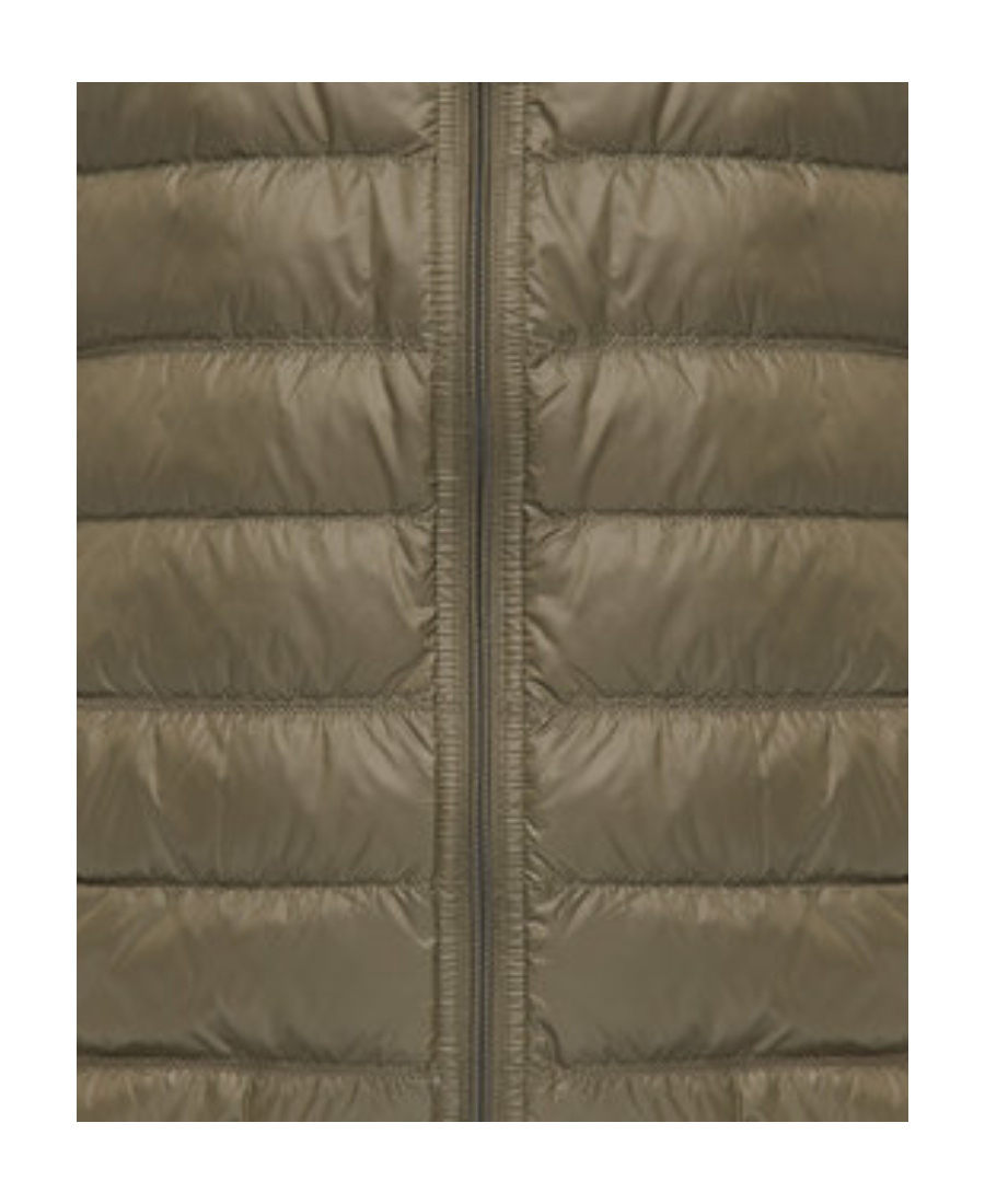 Ea7 Logo Quilted Down Jacket In Green