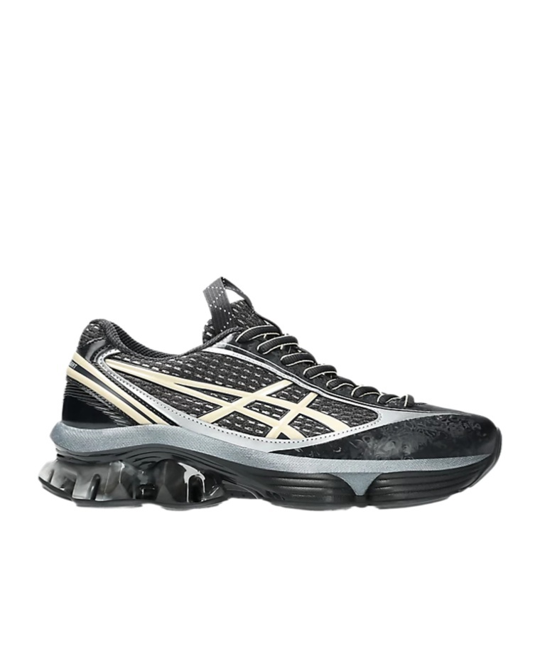 Asics Gel Kinetic Fluent Sneakers With Textured Upper And Sculpted Design In Gray