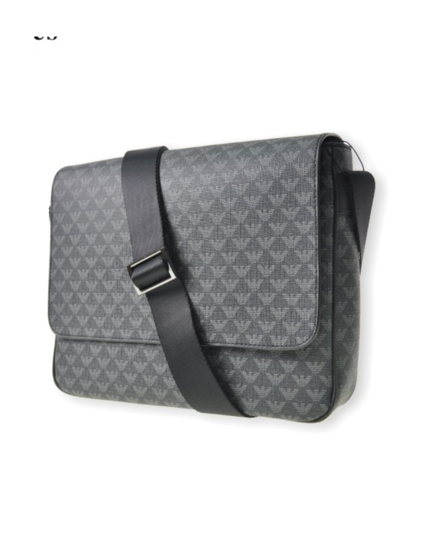 Emporio Armani Logo Details Satchel In Gray