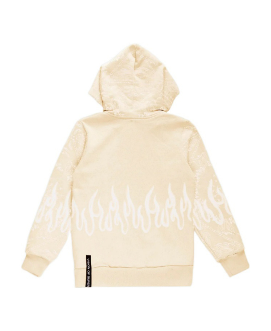 Vision Of Super Logo Hooded Sweater In Nude