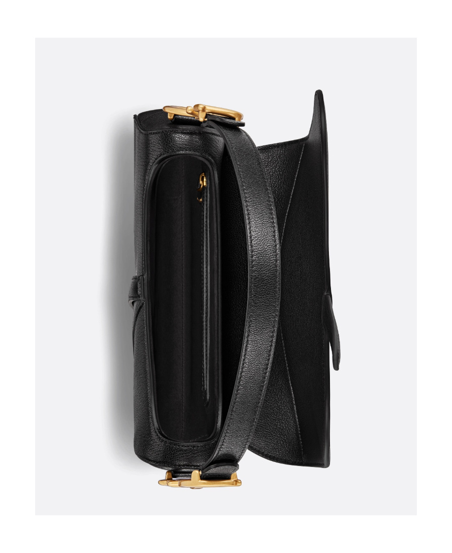 Dior Medium Saddle Shoulder Bag In Black