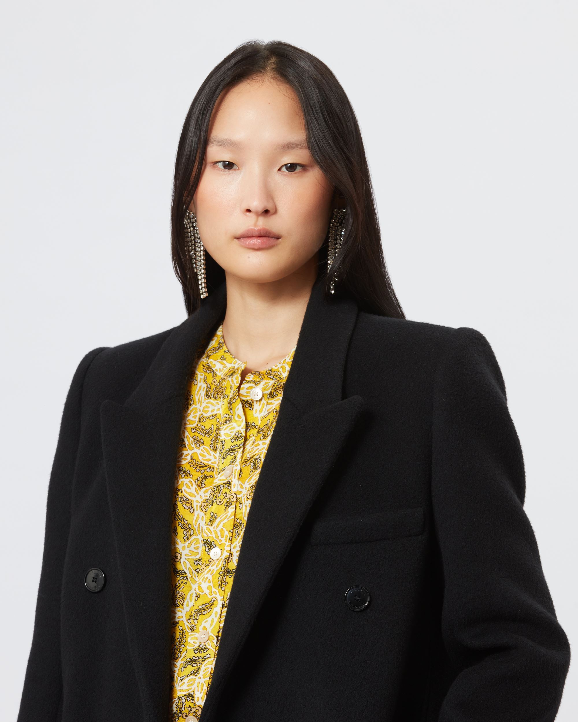 Isabel Marant Ellenita Wool-blend Coat In Black