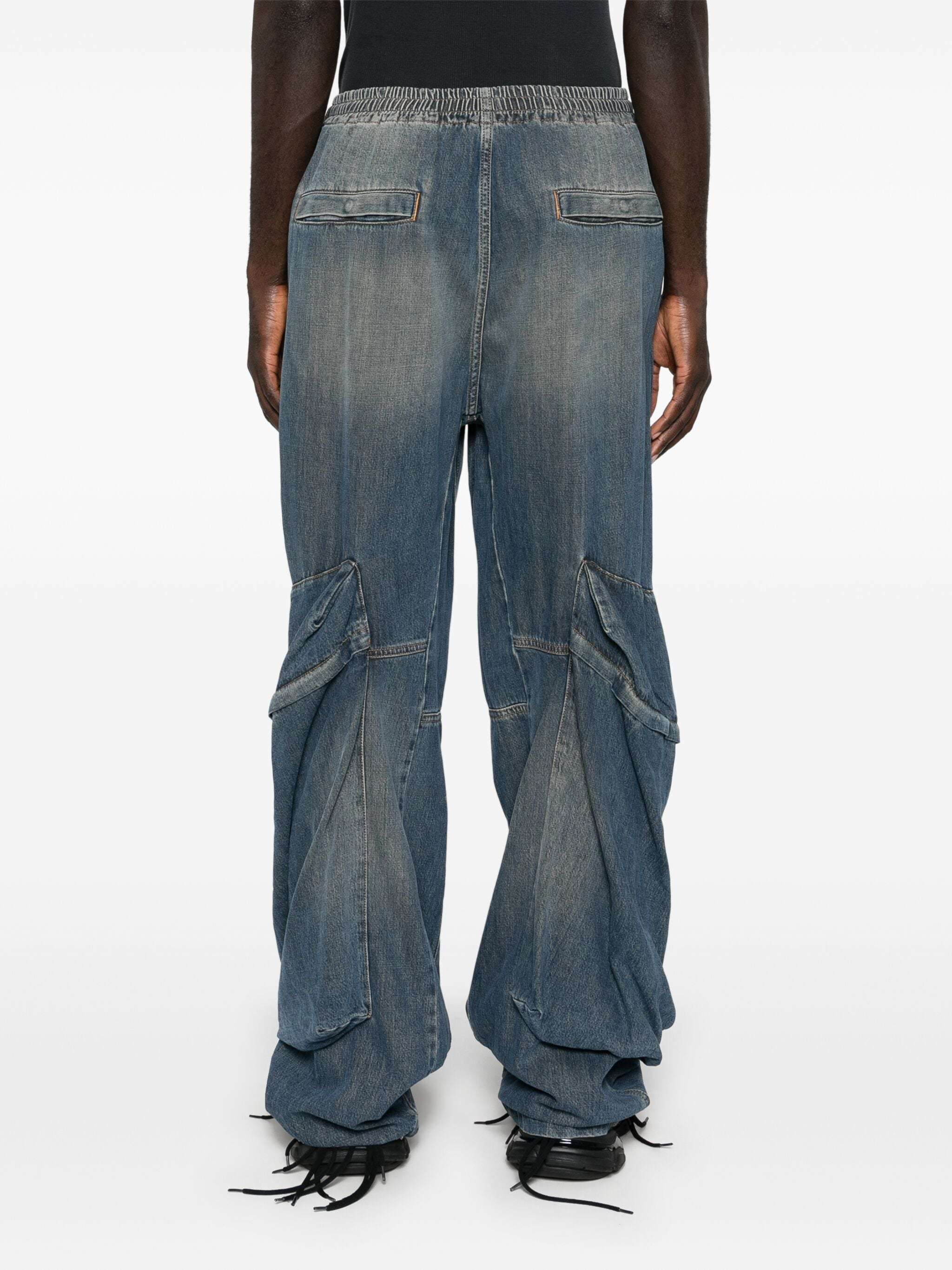 Diesel D-para-short-fsf Cropped Jeans In Gray
