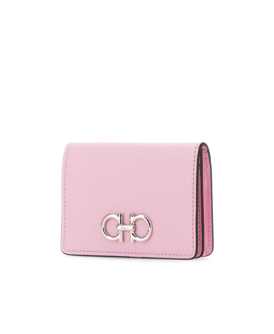 Ferragamo Gancini Logo Card Pack In Pink