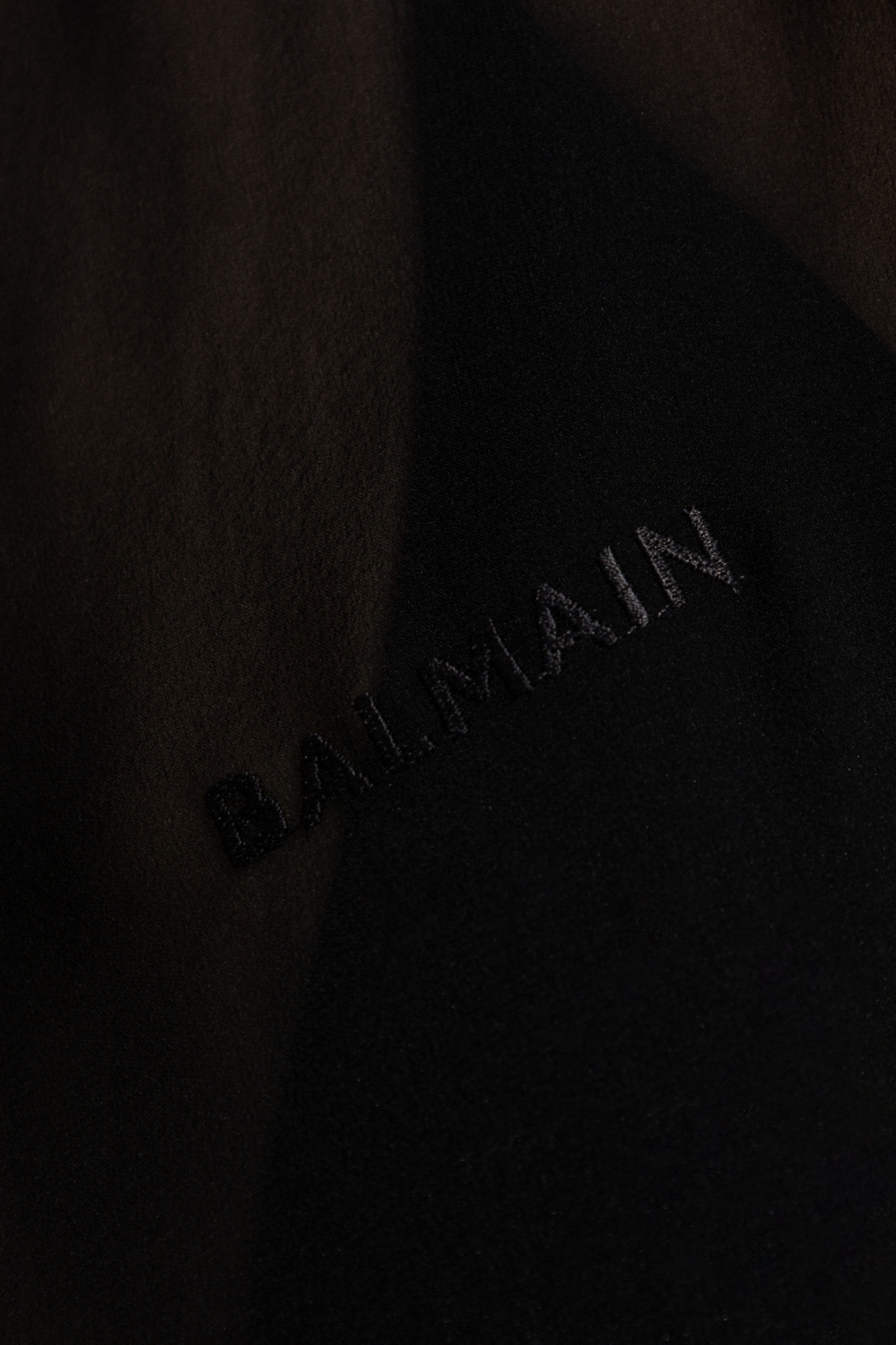 Balmain Short-sleeved Blouse In Black