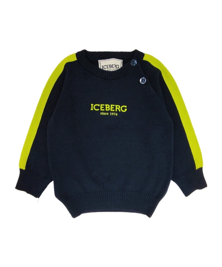 Iceberg Long-sleeved Sweater In Black