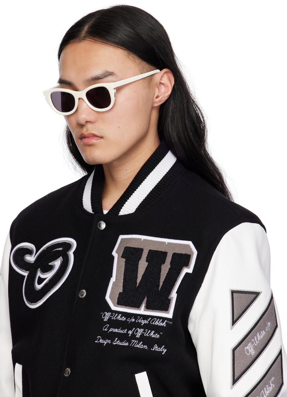 Off-white Logo Sunglasses In Gray