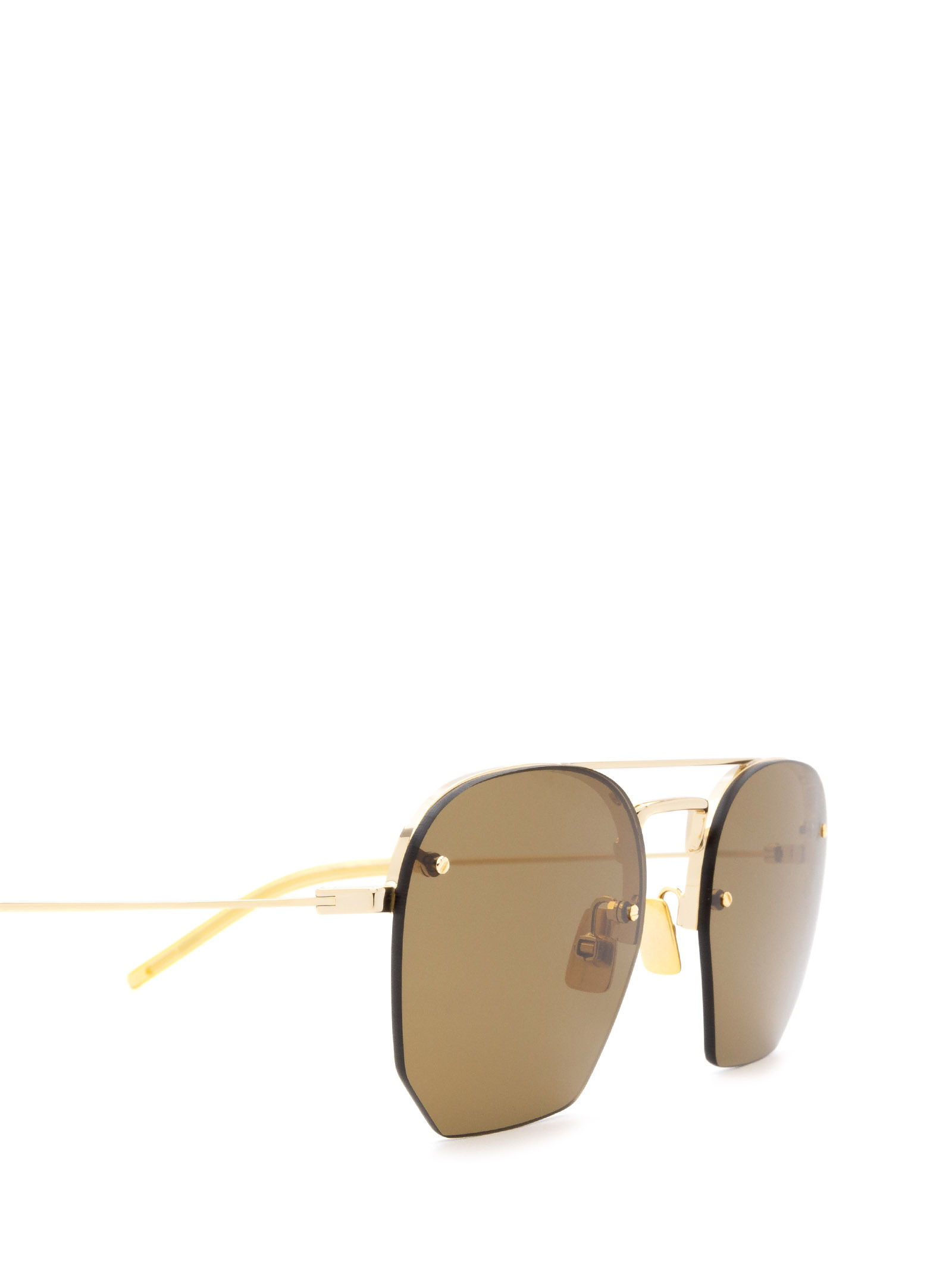 Saint Laurent Round Sunglasses In Brown