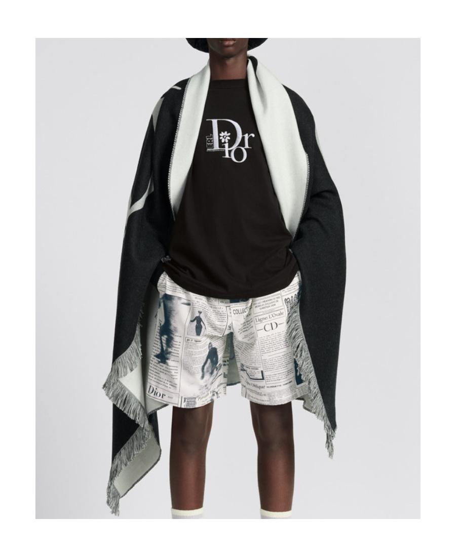 Dior Logo Scarf In Black