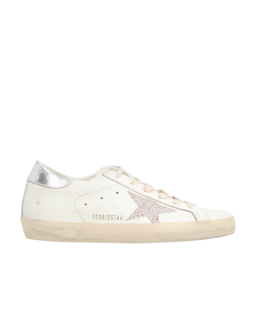 Golden Goose White Leather Sneakers Women In White
