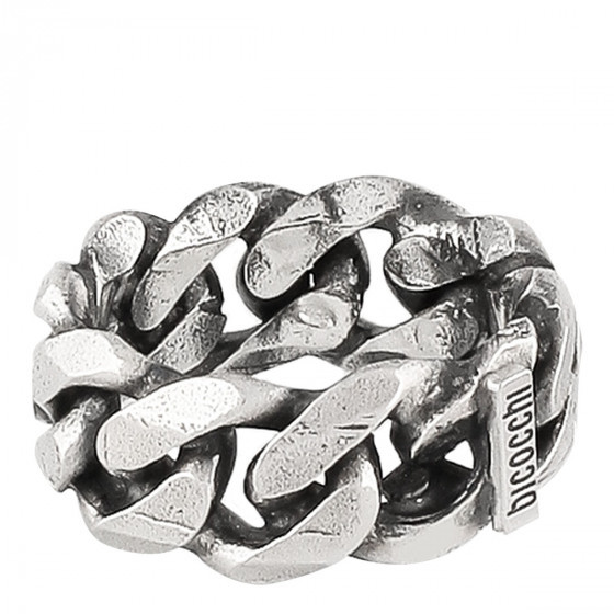 Emanuele Bicocchi Thick Chain Ring In White