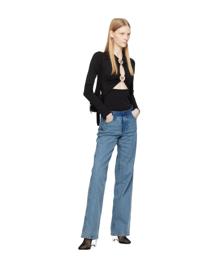 Shop Christopher Esber Cut-out Detail Long-sleeve Top In Black