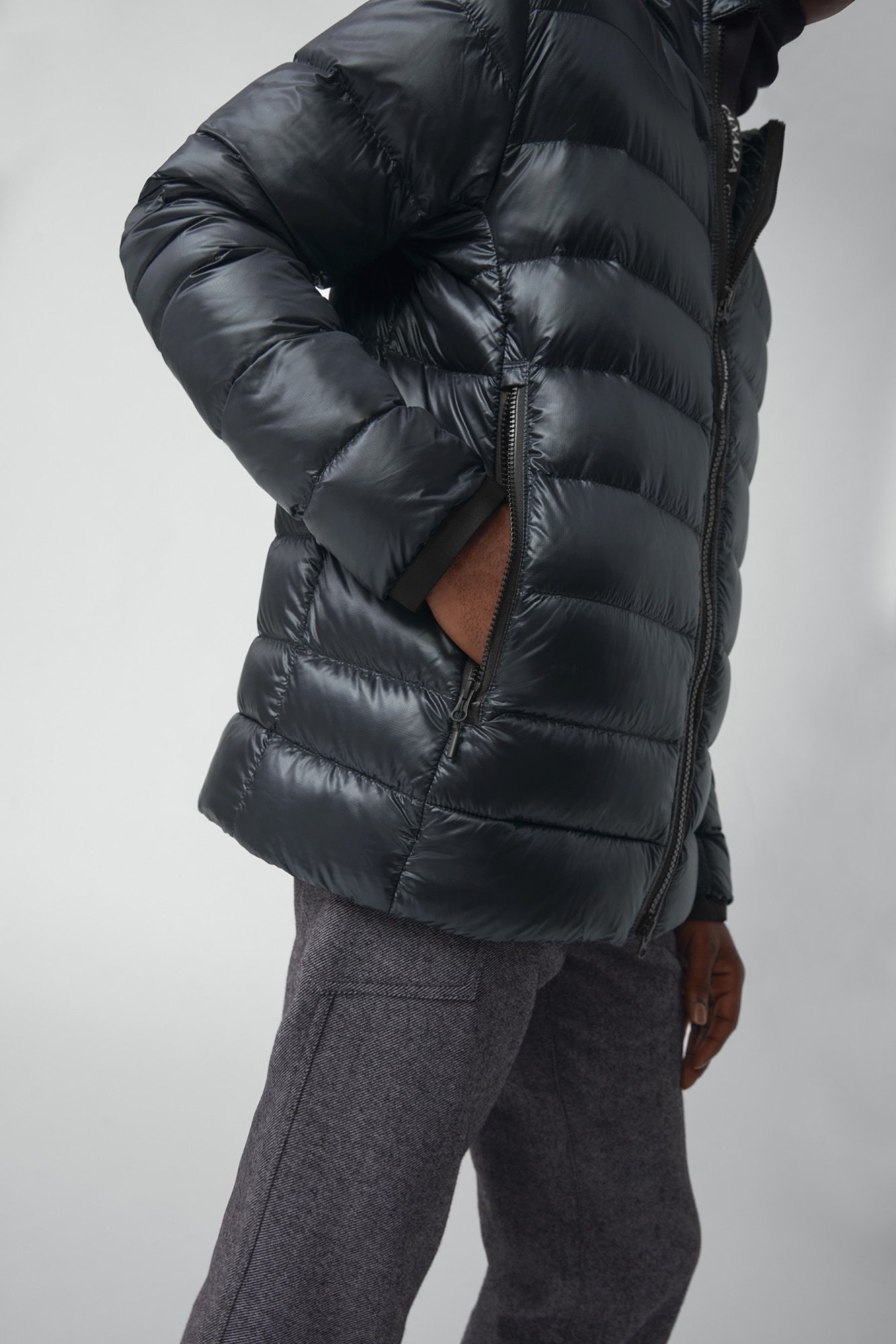 Shop Canada Goose Core Crofton Quilted Hooded Jacket In Black