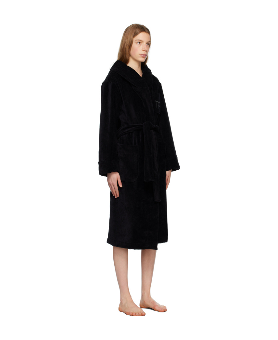 TOM FORD HOODED COTTON BATH ROBE