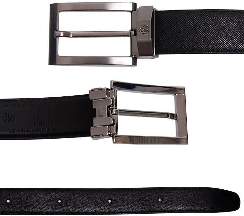 DUNHILL BLACK LOGO BELT