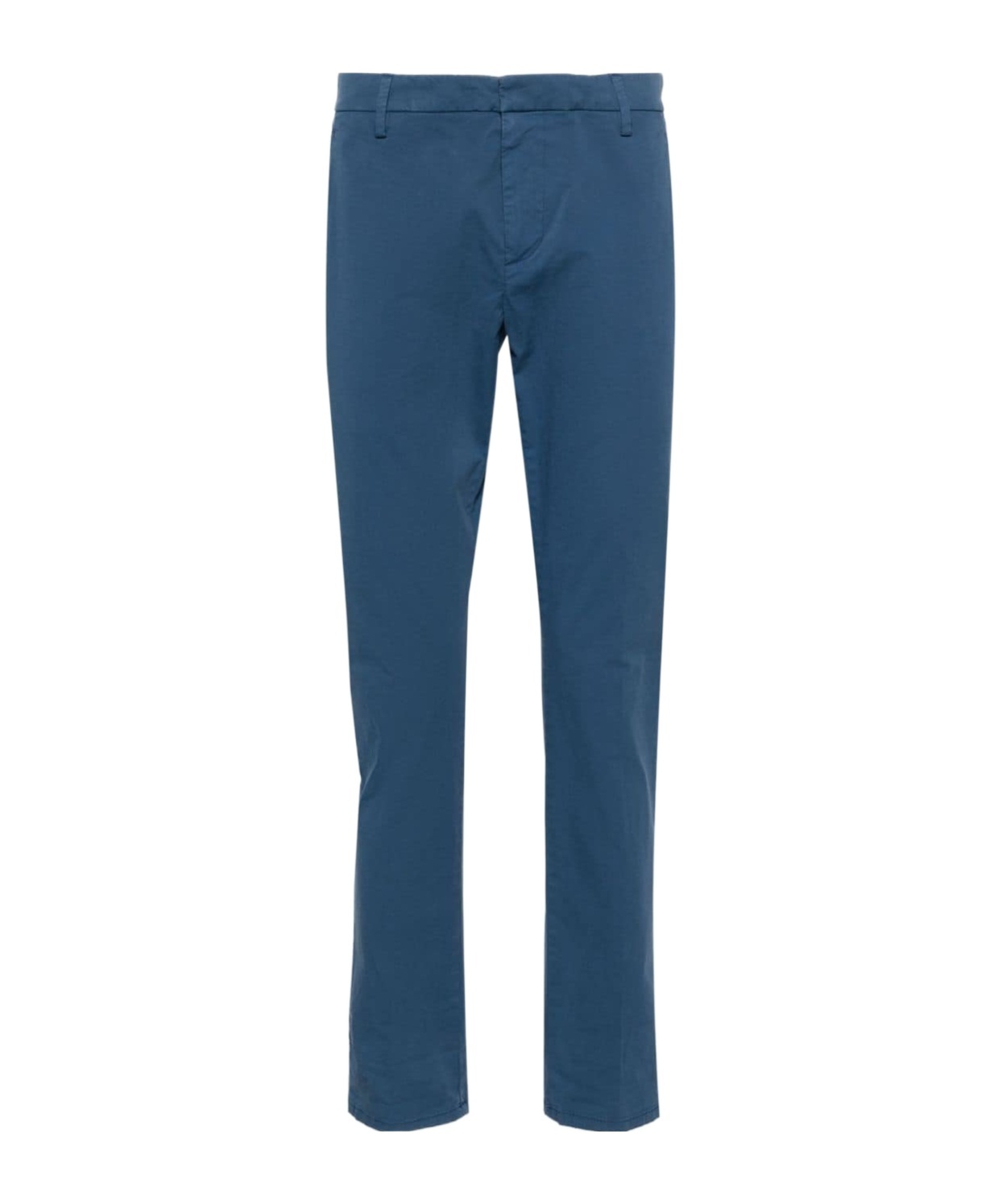 Dondup Tailored Trousers With Pockets And Loops In Blue