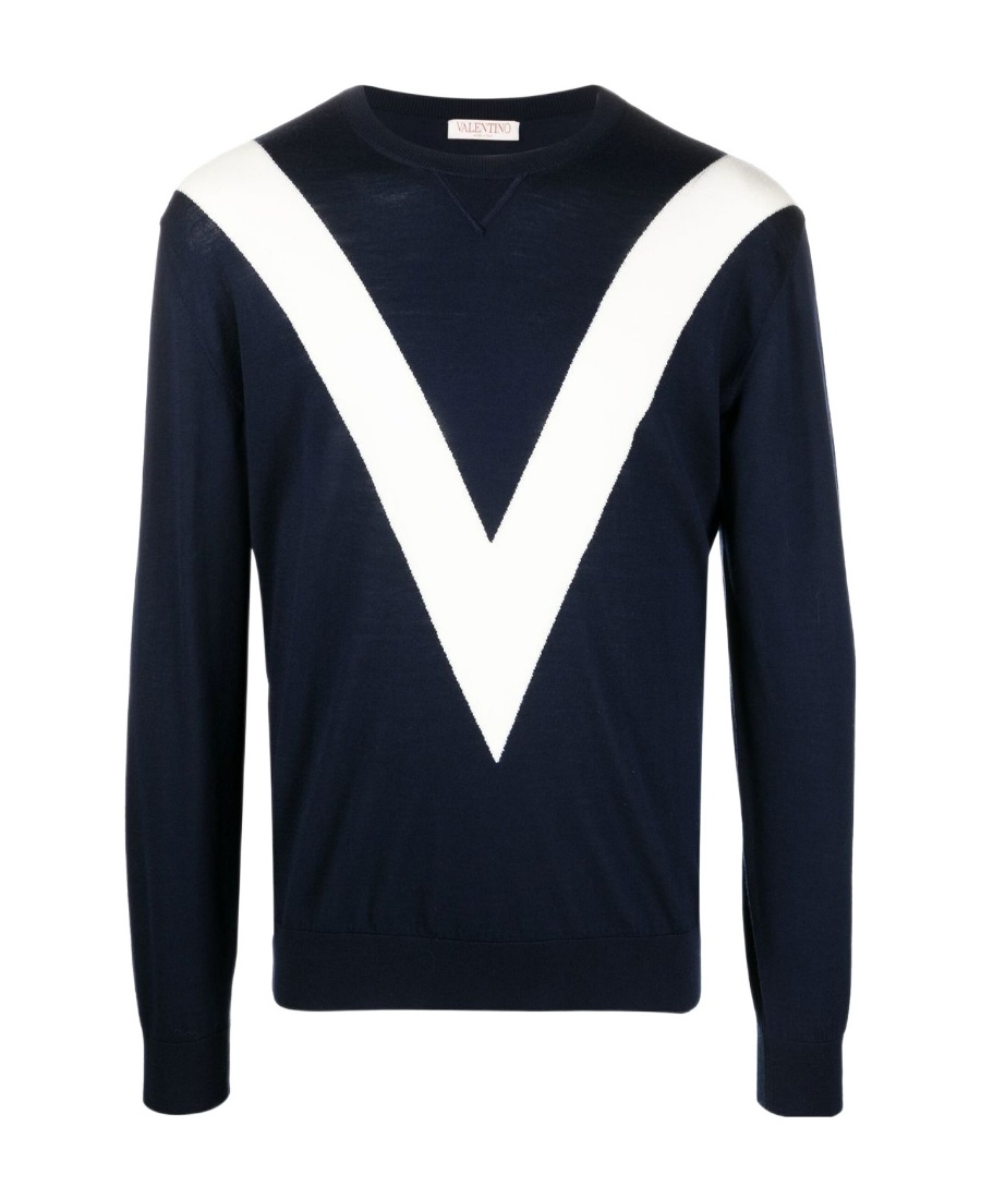 VALENTINO LOGO-PRINT WOOL JUMPER