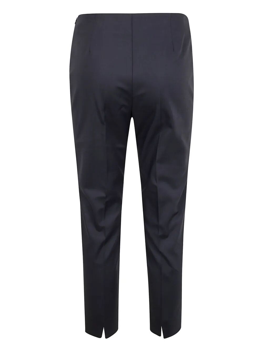 Peserico Compact Canvas Cotton Viscose Stretch Trousers In Blue
