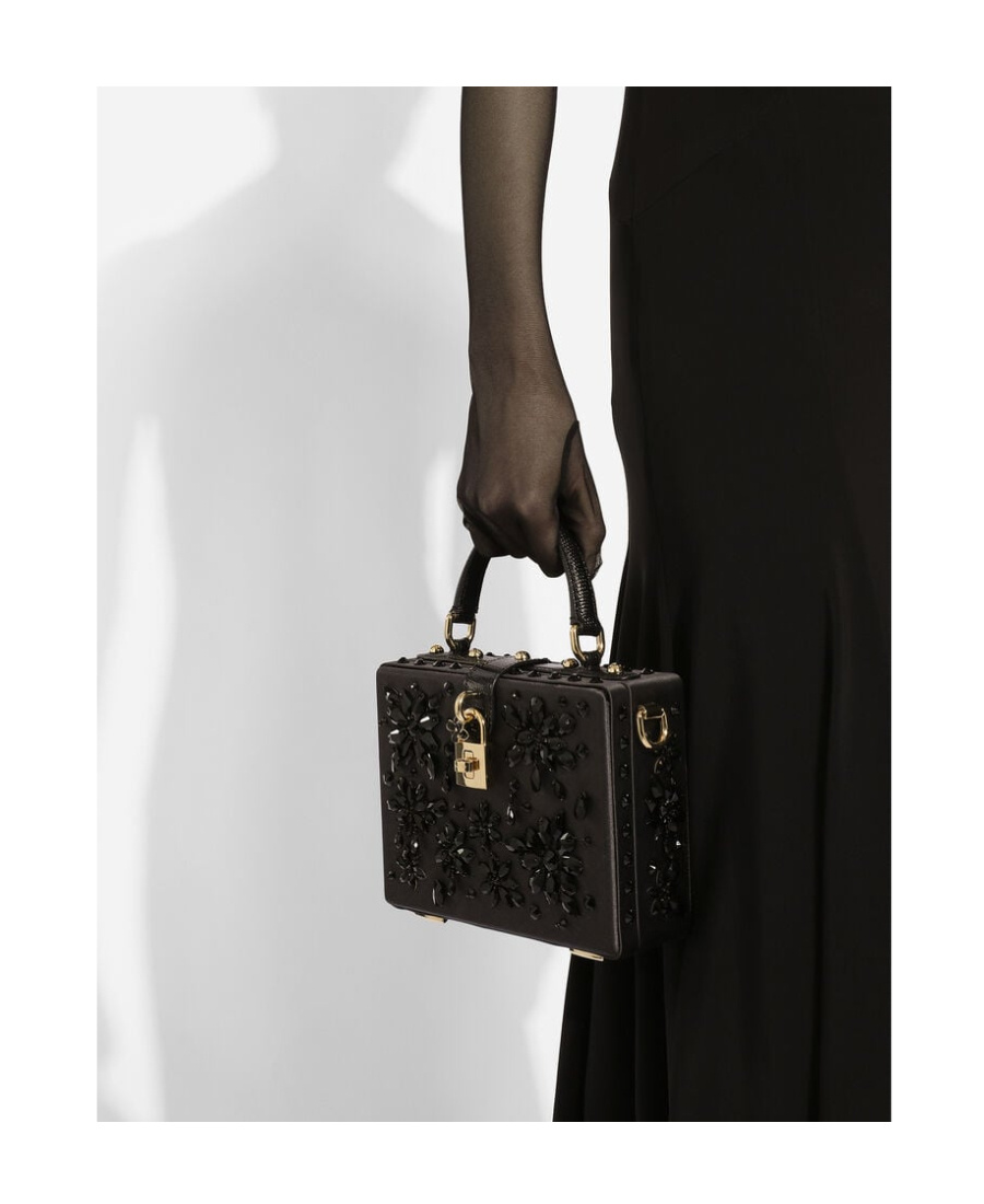 Dolce & Gabbana Dolce Box Gemstone-detail Tote Bag In Black