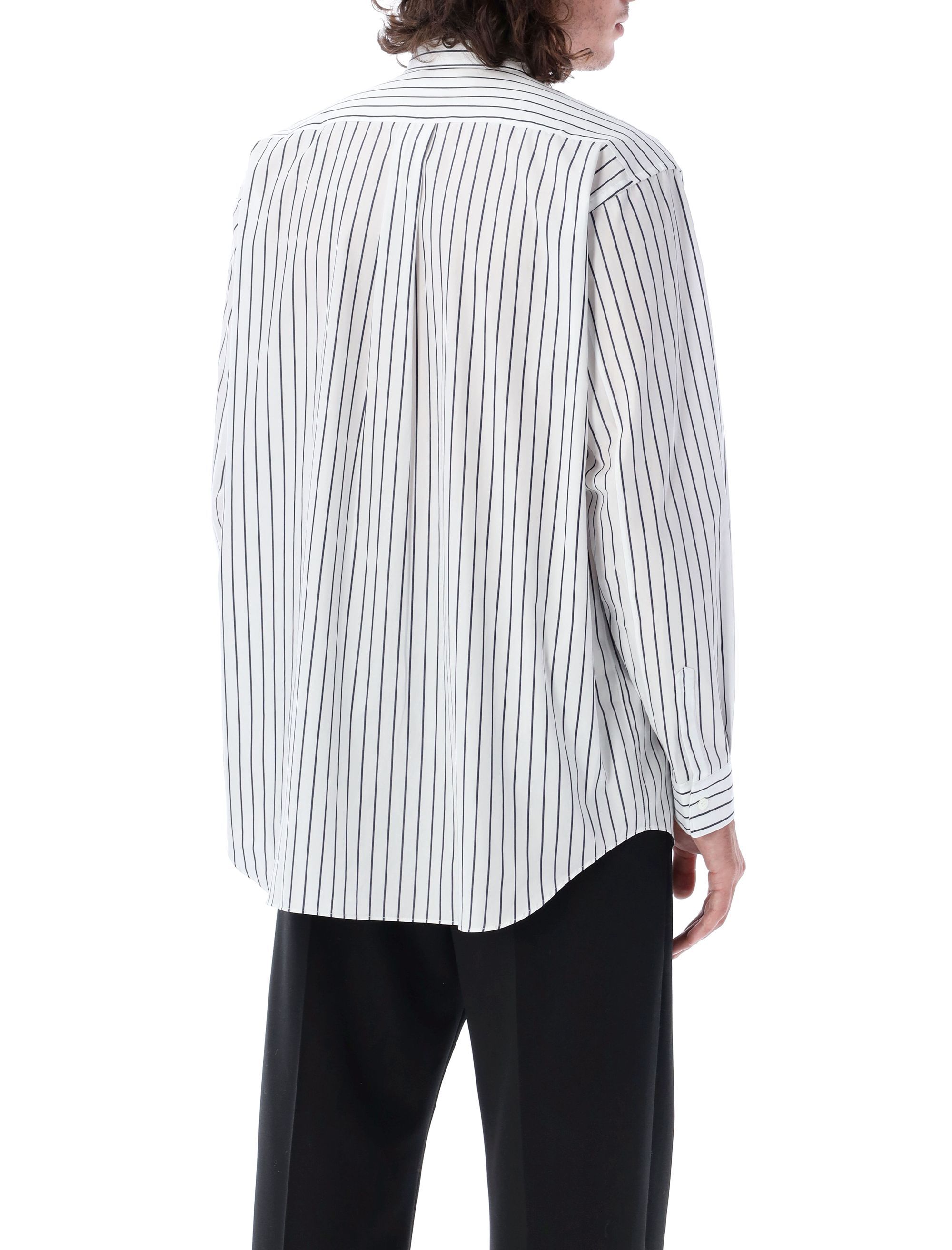 Comme Des Garçons Shirt Comme Des Garcons Men Color Striped In White