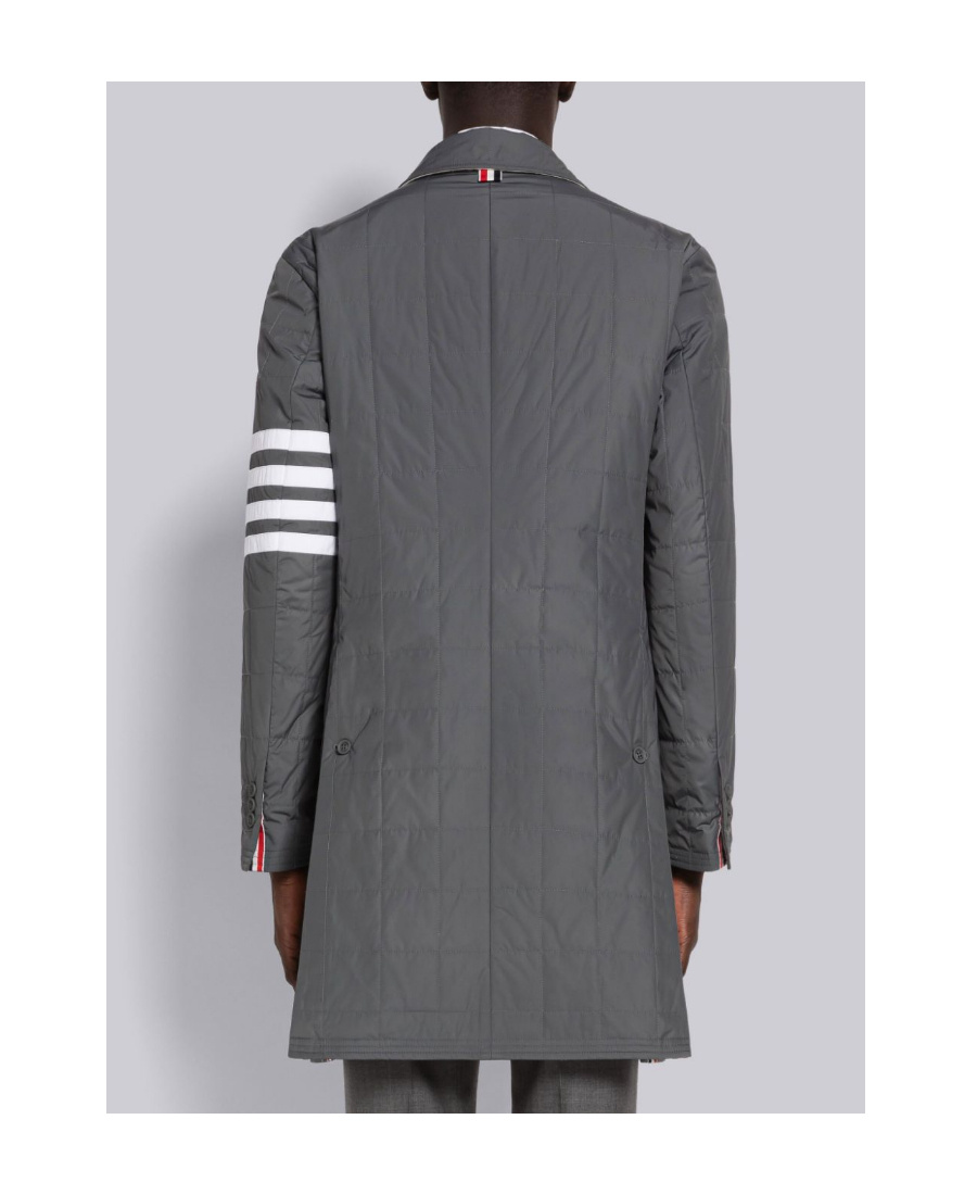 THOM BROWNE 4-BAR MOTIF PADDED TAILORED COAT