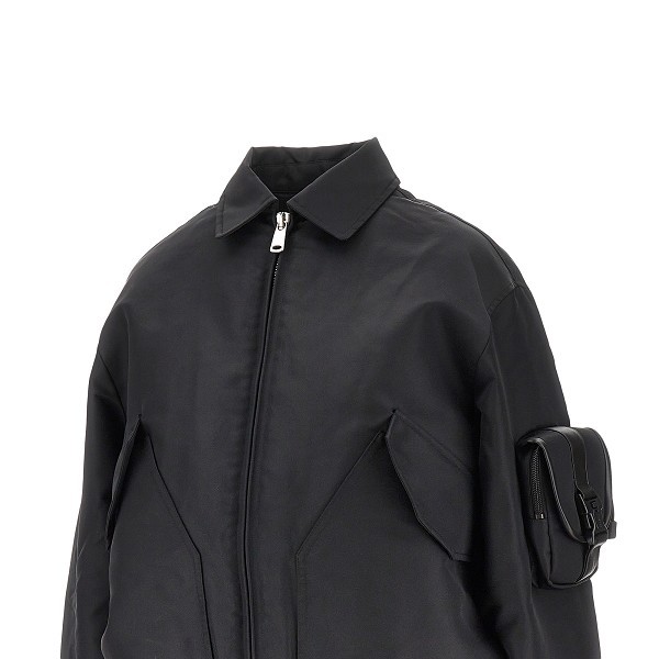 Coperni Recycled Nylon Bomber Jacket In Black