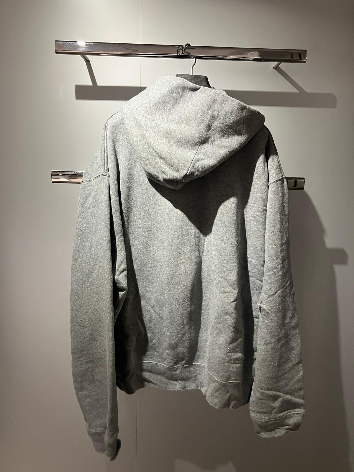 Balenciaga Oversized Zip-up Hoodie In Gray
