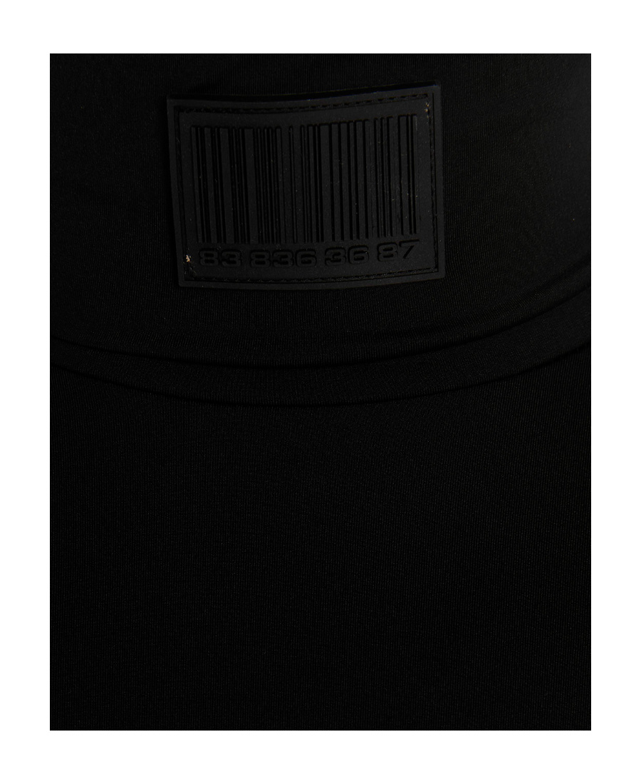 Vtmnts Logo-patch Roll-neck Jumper In Black