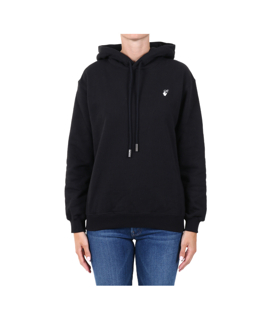 Off-white Floral-arrows Hoodie In Black