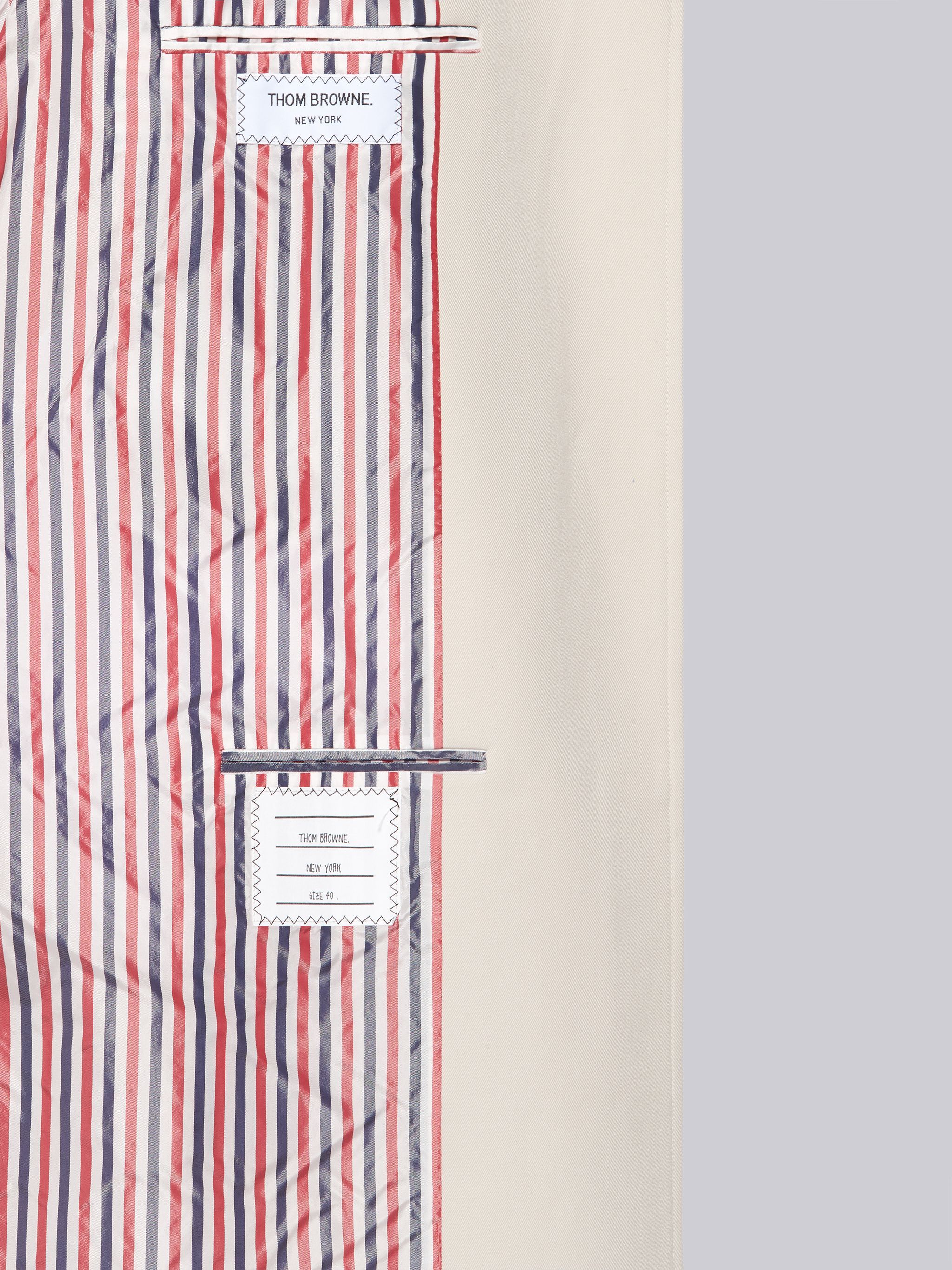 Thom Browne Raglan-sleeve Waterproof Trench Overcoat In White