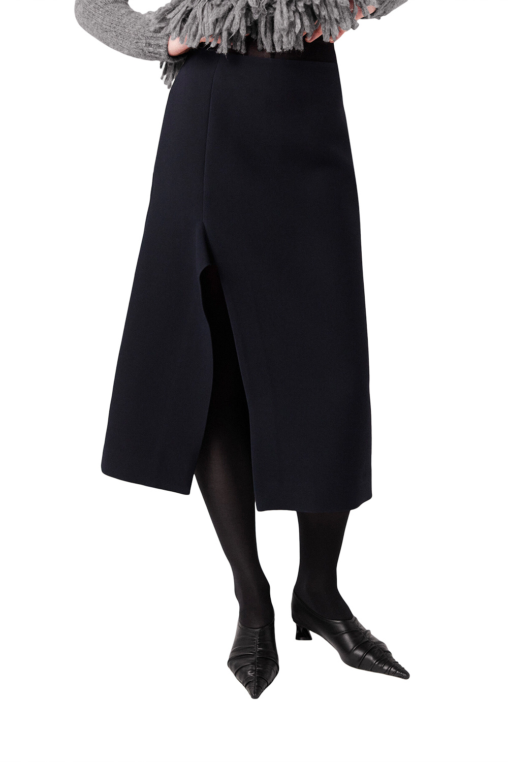 Stella Mccartney Kick-flare Midi Skirt In Black