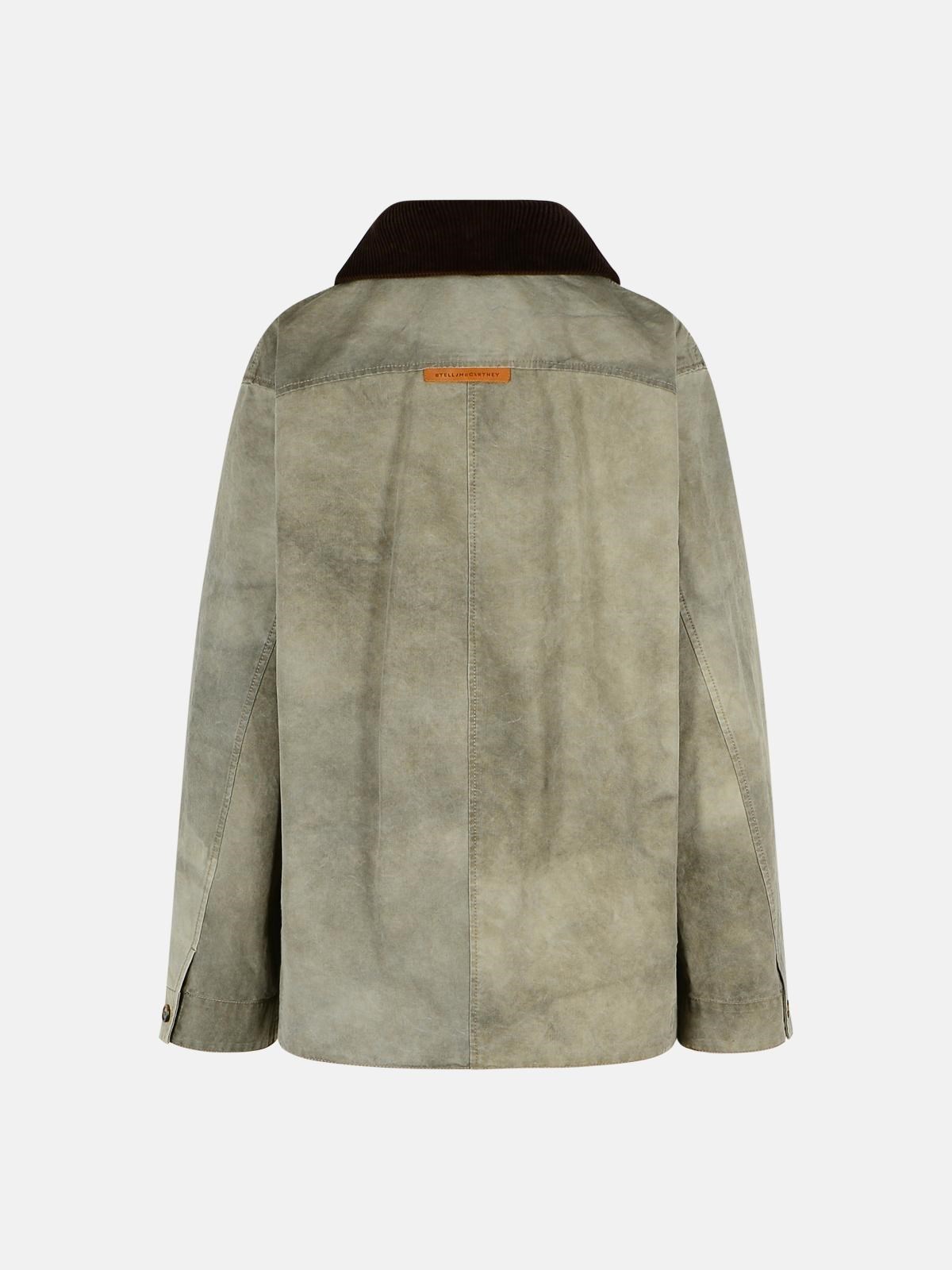 Stella Mccartney Gray Corduroy Collar Aged Jacket In Red